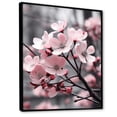 thumbnail image 2 of Designart "Pink Grey Dogwood Photo landscape" Floral & Botanical Floater Framed Canvas Wall Art, 2 of 7