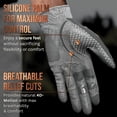 thumbnail image 4 of Copper Tech Plus Golf Gloves Men (2nd Gen) | Copper Compression Joint Support Golf Glove (Charcoal/Grey, Small, Right), 4 of 7