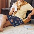 thumbnail image 5 of Kdxio Hedgehog And Snail Print Mens Sleep Shorts Bottoms Soft Comfy Pajama Wear Pants with Drawstring Pockets, 5 of 5