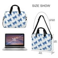 thumbnail image 3 of 16" Laptop Briefcase for Work Travel Laptop Shoulder Bag Carrying Handbag Laptop Case Blue Bows Pattern, 3 of 8