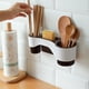 thumbnail image 5 of Portacepillos de dientes colgante de pared | Organizador de cepillos de dientes de ABS con ranuras para pasta de dientes y ganchos para toallas | Diseño ventilado y escurridor | Almacenamiento para, 5 of 7