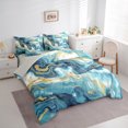 thumbnail image 3 of Castle Fairy Marble Watercolor 7-Piece Twin Bedding Sets for Teens Women Men,Abstract Marbling Bedding Comforter Set,Stone Pattern Breathable Sheet Sets,Lightweight Room Decor, 3 of 8