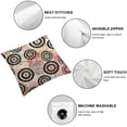 thumbnail image 6 of BANET Throw Pillow Cover Set of 2, Symmetrical Pattern Background Soft Color Image Print, Decorative Square Covers for Couch Bed &amp; Sofa, Coral Black White 20x20in, 6 of 7