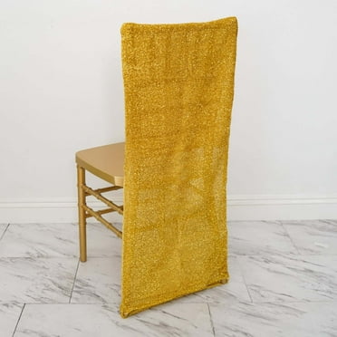 Efavormart Matte Champagne Big Payette Sequin Chiavari Chair Slipcover, Wedding Chair Back Cover ...