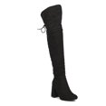thumbnail image 1 of New Women Indulge Bella-I Faux Suede Over The Knee Hind Lace Up Block Heel Boot, 1 of 7