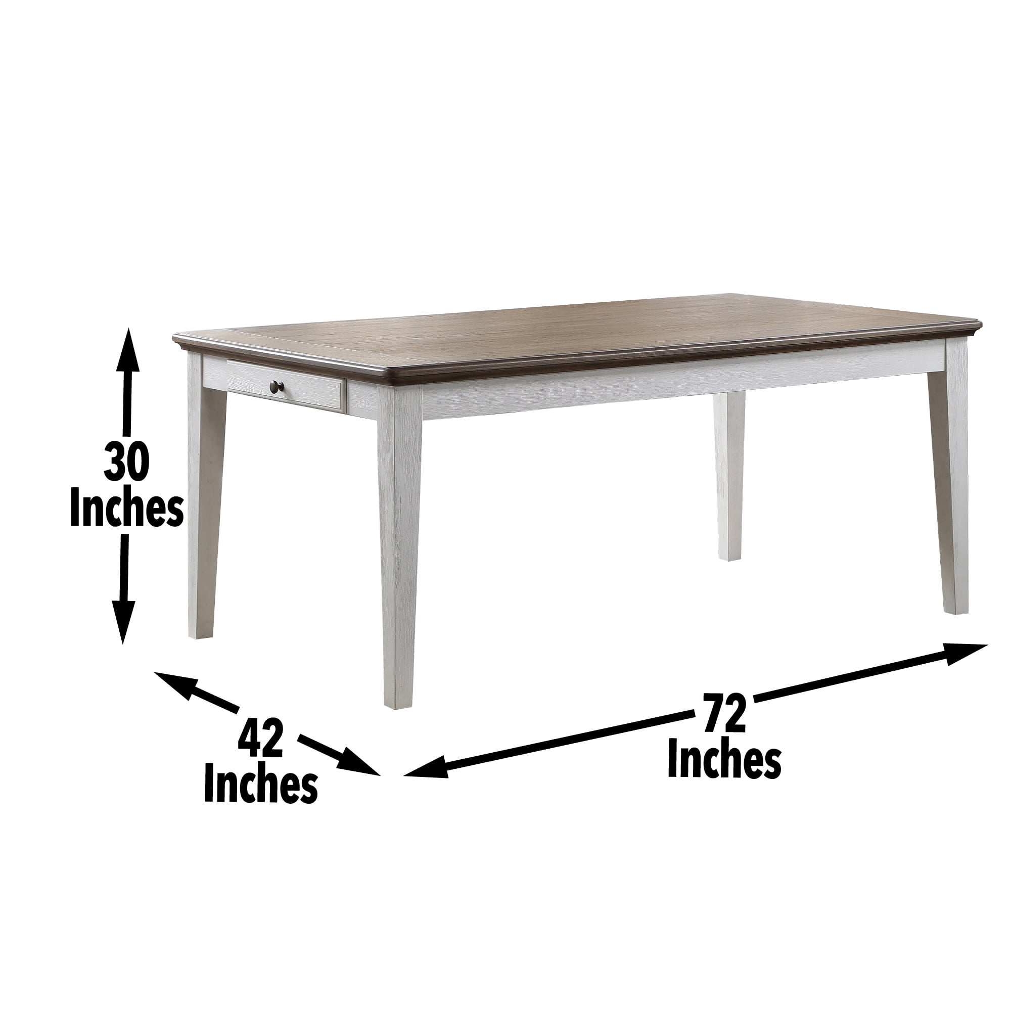 Steve Silver Pendleton Farmhouse 6-Piece Dining Set with Bench, Ivory and Honey Brown