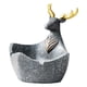 thumbnail image 4 of Lindo Ciervo Estatuilla Almacenamiento Titular Coleccionable Artware Artesanía Hogar Oficina Dormitorio Sala de Decoración gris Soledad Escultura de escritorio, 4 of 7