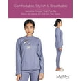 thumbnail image 5 of MeMoi Women's 100% Cotton Slub Knit Metallic Star Accent Pajama Set - Womens - Female, S, Blue, 5 of 7
