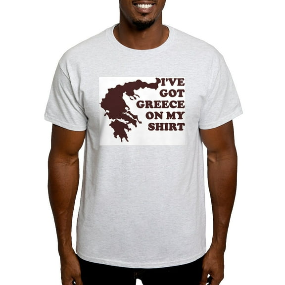 CafePress - I've GOT GREECE ON MY SHIRT T Ash Grey T Shirt - Men's Classic Graphic T-Shirt
