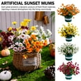 thumbnail image 5 of Funsdecor Mums, 5PCS Artificial Sunset Mums, Artificial Outdoor Sunset Mums Flowers - UV Resistant, Waterproof and Windproof, Fake Fall Flower Daisy with Eucalyptus, Look Real, Full, Vibrant, 5 of 10