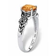 thumbnail image 2 of PalmBeach Jewelry Cushion-Cut Simulated Birthstone Butterfly and Scroll Ring in Antiqued Sterling Silver, 2 of 4