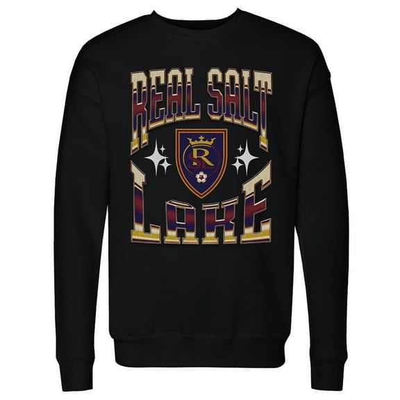 Men's 500 Level Black Real Salt Lake Crewneck Pullover Sweatshirt