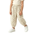thumbnail image 7 of fnnxnal Girls Corduroy Floral Balloon Pants with Elastic Waist, Casual Pull-On Trousers for Kids, Beige,Size 5-6 T, 7 of 7