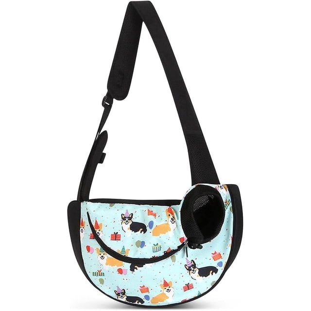 Bolsa De Transporte Para Perros Y Gatos, Bolsas Portátiles Para Mascotas, Bolsa De Hombro Transpirable, Viajes, Senderismo, Camping, Para Gatos Pequeños, Perros Pequeños, Azul B