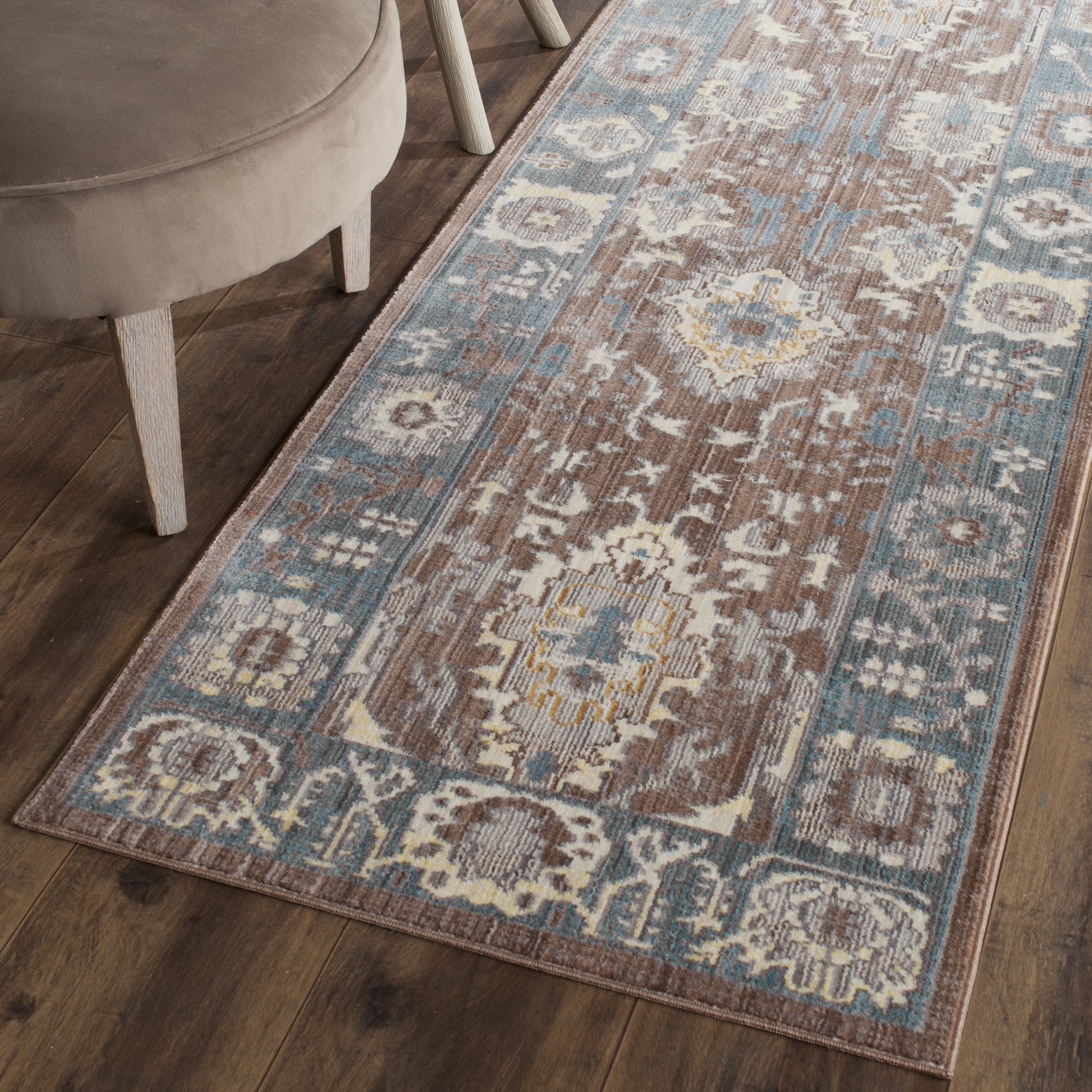 Safavieh Valencia Estelle Floral Bordered Area Rug or Runner Walmart