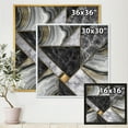 thumbnail image 5 of Touches Of Gold With Marble Granite Agate 36 in x 36 in Framed Painting Canvas Art Print, by Designart, 5 of 5