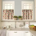 thumbnail image 2 of Boho Strawberries Window Valance Fruit Floral Honeybee Pink Curtain Valance for Kitchen Bedroom Decor with Rod Pocket 54''''x18''''+27''''x24''''x2（3 Piece）, 2 of 5