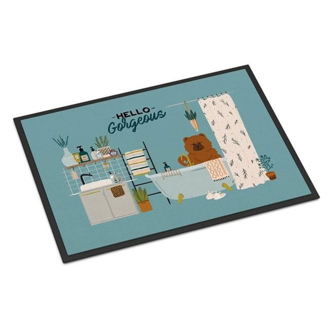 Caroline's Treasures CK7564JMAT Tapis Intérieur Ou Extérieur Chow Chow Rouge 24 x 36 Po pour Baignoire