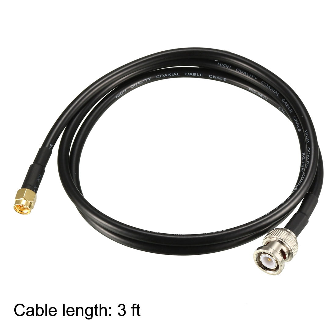 3' SMA to SMA Male pigtail Cable RG58 3FT; US Stock 