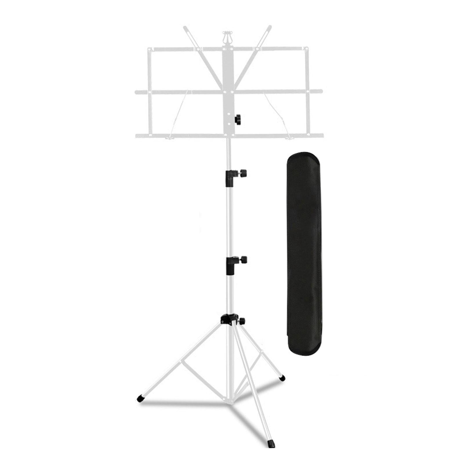 LeeQinersw Music Sheet Stand Anti Slip Height Adjustable for Performance Band Classroom White