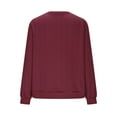 thumbnail image 5 of Antinious Womens Half Zip Cropped Pullover Solid Twisted Long Sleeve Casual Tops,Winter Sweatshirt for Women,Going Out Tops for Women,Wine,M, 5 of 5