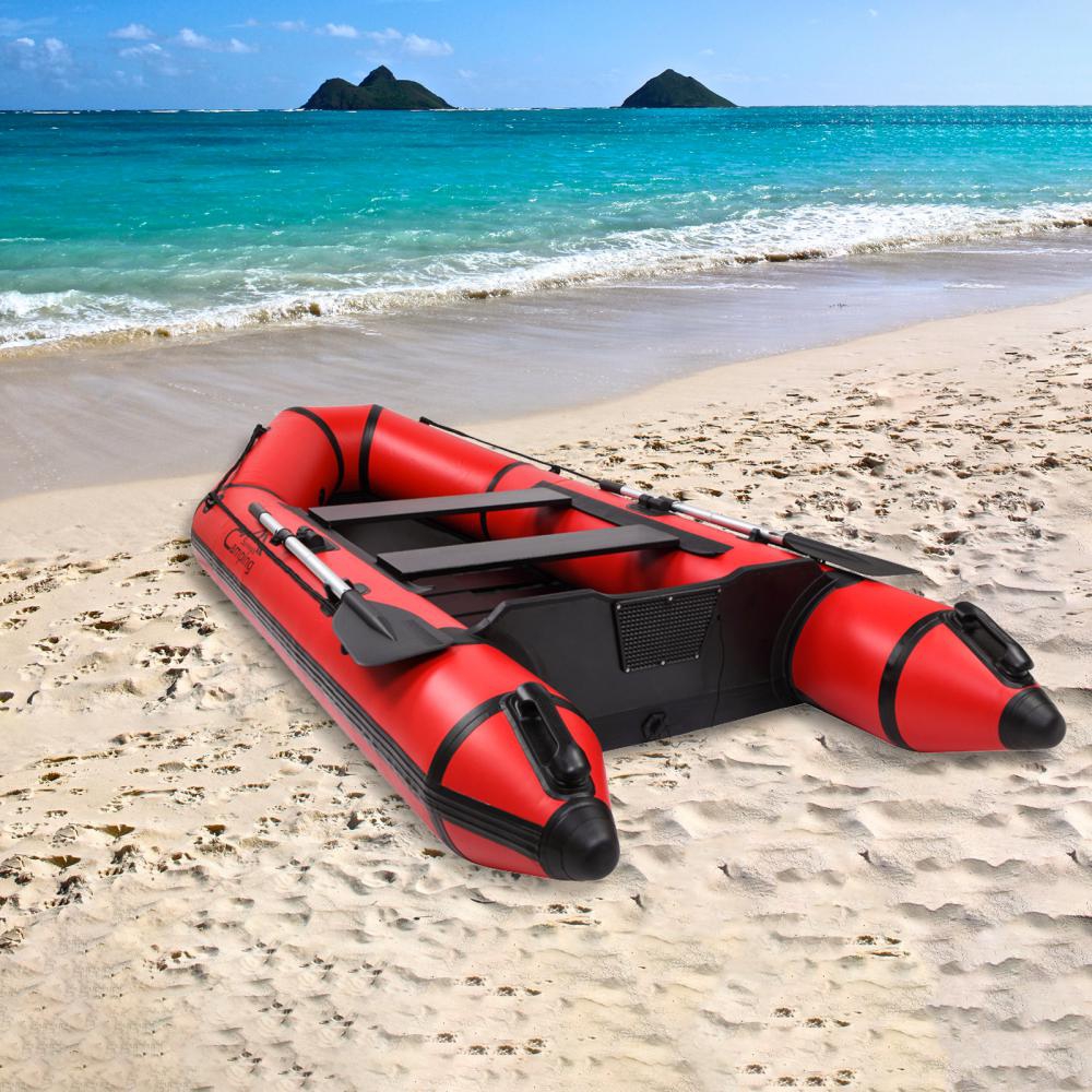 Inflatable Boat Set Adults Inflatable Fishing Boat, 2 Person Inflatable  Kayak with Oars, Pump, Water Rafts