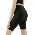 thumbnail image 5 of Women's High Waist Workout Sports Yoga Shorts Running Compression Pants With Side Pockets Tummy Control, 5 of 6