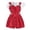 Red, variant on Girls Summer Outfit Cute Sleeveless Top With Heart Detail Denim Overalls Shorts Toddler Two Piece Set Girls Casual Outfit Sets
