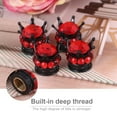 thumbnail image 3 of Shisuyan 4pcs Crystal Crown Car Tyre Practical Tire Car Cover (Black, Red), 3 of 9