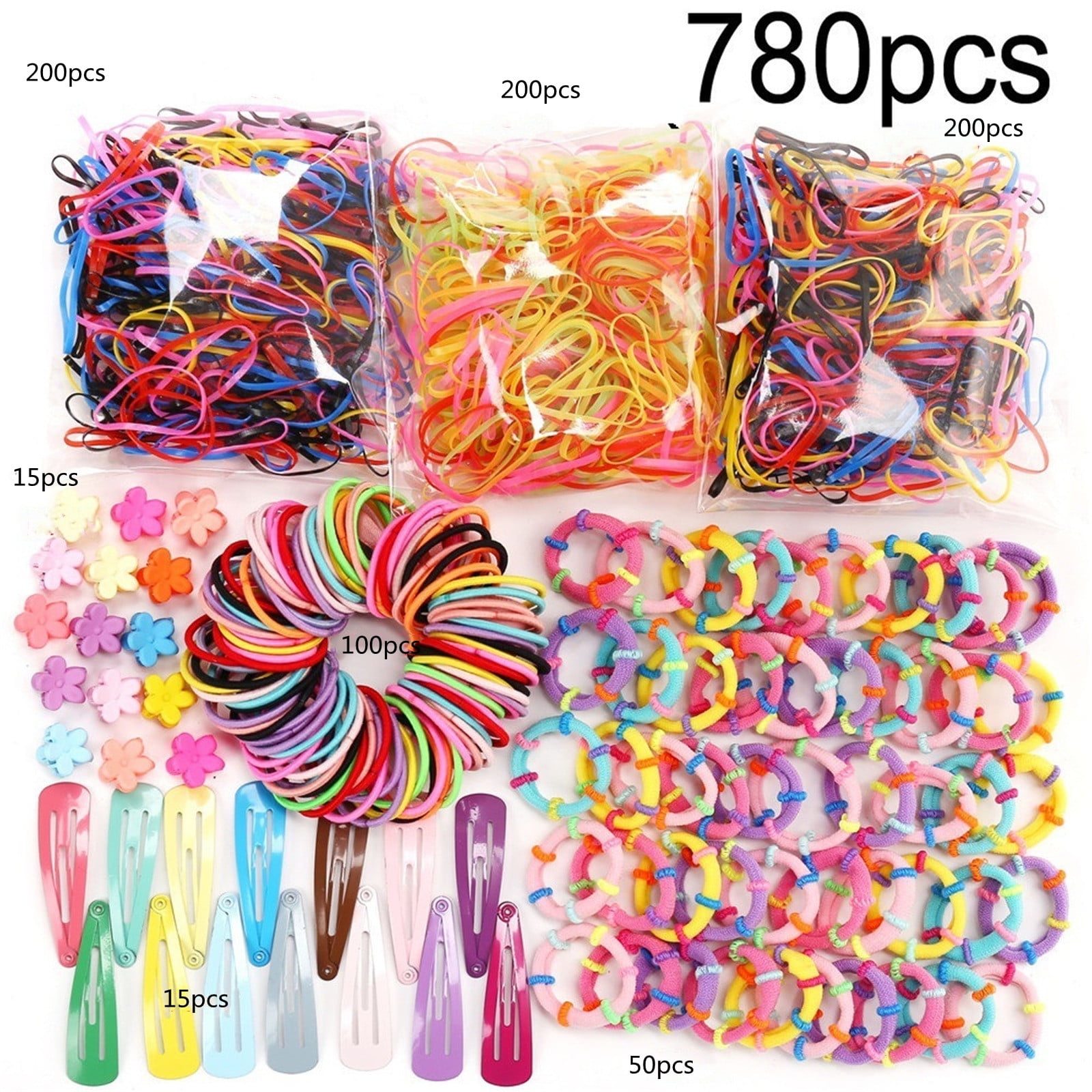 5-50Pcs Lovely Alloy Multicolor Hair Snap Clips Baby Girl DIY Party Gifts Supply 