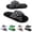 Black, variant on SBYOJLPB Women's Winter Striped Slippers Plush Lined Warm Comfortable Indoor Open-Toe Slipper