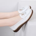 thumbnail image 5 of Womens Casual Leather Loafers Fashion Tassel Comfortable Walking Driving Shoes Moc Toe Non Slip Work Shoes, 5 of 7