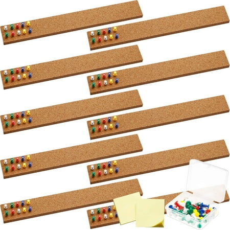 10 Pieces Cork Board Strips Cork Strips Cork Bulletin Bar Strips 2 x 15 ...