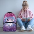thumbnail image 2 of Garronmavis Glitter Galaxy Axolotl 17-inch Kids Backpack, Large Capacity Multi-Pocket School Bag with Adjustable Padded Straps, for Elementary Boys Girls Daily School Travel Outdoor Use, 2 of 8