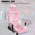 thumbnail image 2 of Whosucclay Pink Marble Print Gaming Chair Covers Slipcovers, Stretch Washable Removable Computer Reclining Gaming Chair Protector Slipcovers with Armrest Cover (No Chairs), 2 of 8