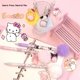 thumbnail image 2 of Cartoon Sanrio Cinnamoroll My Melody Plush Pendant Press Pen Plush Pendant Neutral Pen Cute Student Writing Stationery, 2 of 3