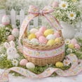 thumbnail image 4 of Easter Spring Bunny & Egg Ribbon – 5yard Multicolor Spring Ribbon for DIY Crafts, Gift Wrapping, Floral Bows, Bouquet and Wreath Decorations, 4 of 5