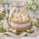 thumbnail image 4 of Decoraciones de Pascua. Cintas con estampado de huevos y conejitos de Pascua. Ideales para manualidades, envoltura de regalos, lazos de cinta, envoltura de ramos y decoraciones de coronas. Cinta de po, 4 of 6