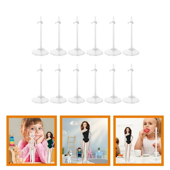 LEORX 12pcs Doll Stands High Stability Display Holders for Figures with Strong Bearing Capacity for Organization