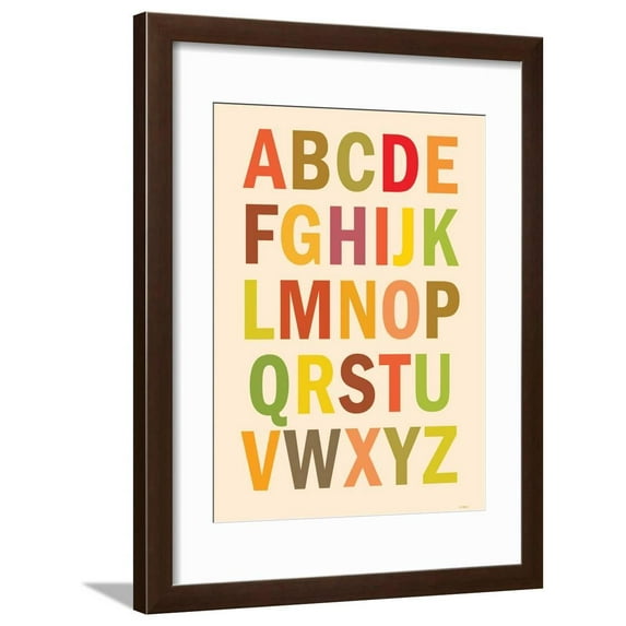 Alphabet (List) Art Poster Print Framed Print Wall Art