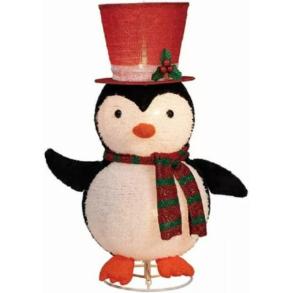 Light-Up Holiday Penguin - Pre-Lit (28 Inches Tall) Christmas Decoration (2022)