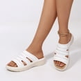 thumbnail image 5 of Rexoro Women Breathable Knit Slippers Lightweight Non-Slip Sandals Slip On Shoes Indoor Outdoor Summer Casual Daily Wear White 6, 5 of 6