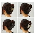 thumbnail image 5 of 1pc Metal Hair Claws Hair Clips Hair Barrettes for Women Gold Tone 4.65''x1.85''x1.42'', 5 of 7