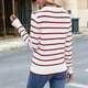 thumbnail image 4 of Camisas de Mujer con Cuello de Solapa, Cuello en V, Blusa de Larga, Blusa Informal Elegante. Rojo S, 4 of 8