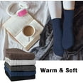 thumbnail image 5 of Zhengup Pack of 5 Womens Wool Socks Winter Warm Thick Knit Soft Vintage Casual Crew Boot Socks Gifts, 5 of 6
