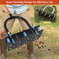 thumbnail image 4 of AOVOX Manual Lawn Aerator Tool with 15 Spikes, 32"-35" Adjustable T-Handle Aerator for Lawn, Automatic Dirt Ejection Design, Heavy Duty Yard Grass Aerator for Soil Compaction, Black & Orange, 4 of 8