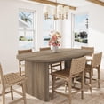 thumbnail image 3 of Oval 70.8 Inch Farmhouse Dining Table for 6-8 People, Double Pedestal Kitchen Table with Thick Wood Build, Modern Rustic Dinner Furniture for Home Apartment Reception Room, 3 of 7