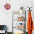 thumbnail image 4 of Pink Yellow Circle Tie Dye Round Wall Clock Silent Analog Battery Operated Black Pointer Home Decor 9.84" Diameter, 4 of 11