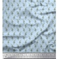 thumbnail image 1 of Soimoi Blue Moss Georgette Fabric Blueberry Leaves Decor Fabric Printed Yard 44 Inch Wide, 1 of 3