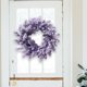 thumbnail image 3 of natural, de ratán, colgante de pared, de primavera artificial para patio, boda, verano, sa de , decoración Púrpura Sunnimix Corona de la puerta de entrada, 3 of 8